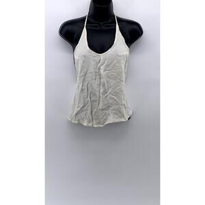 REFORMATION Women's White Spaghetti Strap Lace-Back Scoop-Neck Top SZ XS